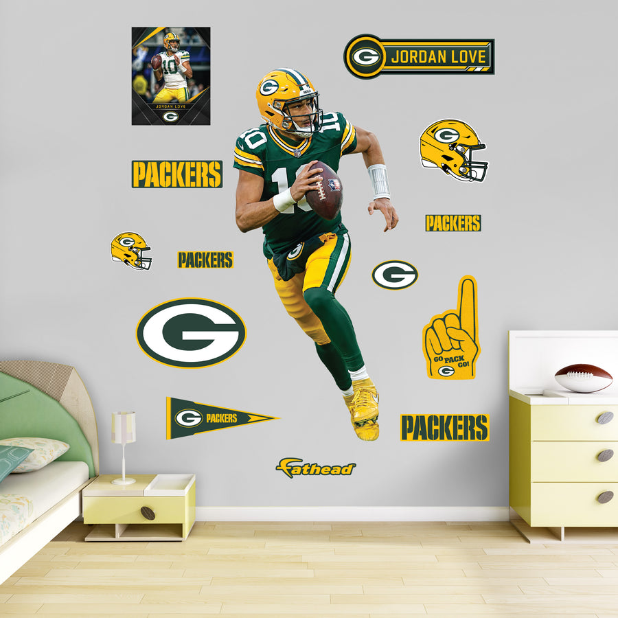Jordan Love - RealBig Collection - Official NFL - Green Bay Packers - Reusable Vinyl Wall Decals