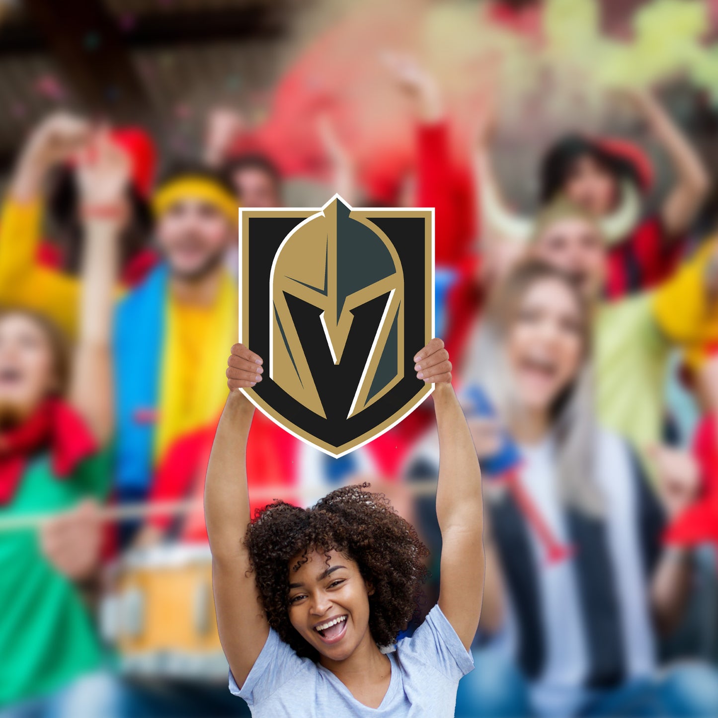 Vegas Golden Knights:  2022 Logo   Foam Core Cutout  - Officially Licensed NHL    Big Head