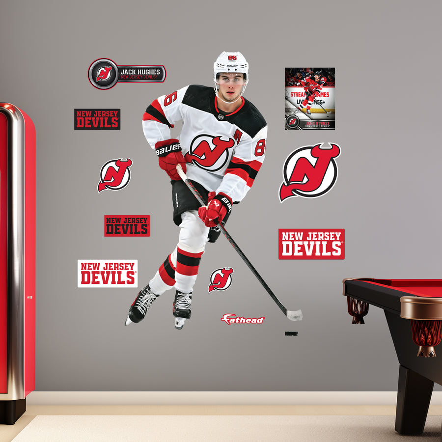 Jack Hughes - RealBig Collection - Official NHL - New Jersey Devils - Reusable Vinyl Wall Decals #3