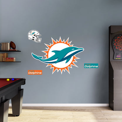 Miami Dolphins:  2022 Logo        - Officially Licensed NFL Removable     Adhesive Decal