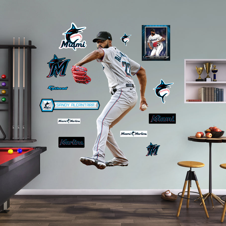 Sandy Alcantara - RealBig Collection - Official MLB - Miami Marlins - Reusable Vinyl Wall Decals #2