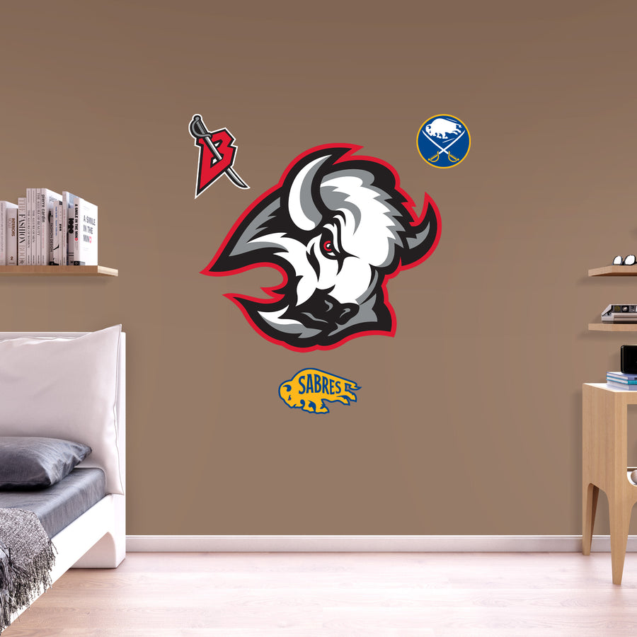 Buffalo Sabres - RealBig Third Jersey Logo Collection - Official NHL - Reusable Vinyl Wall Decals