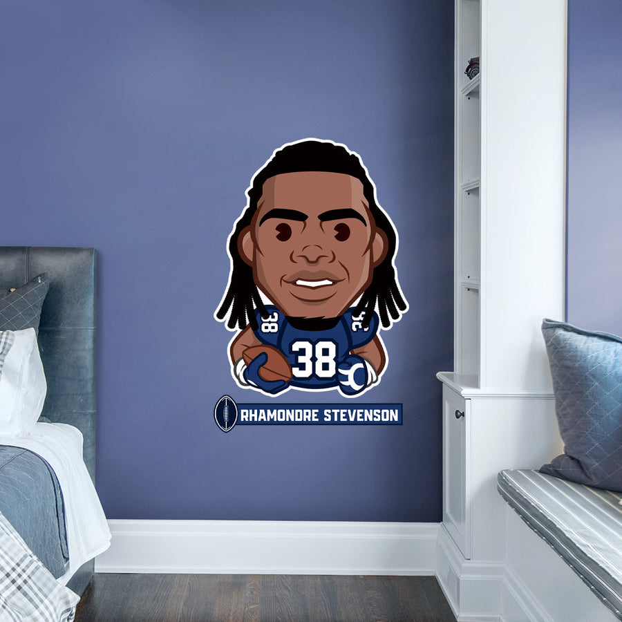 Rhamondre Stevenson Emoji - RealBig Collection - Official NFLPA - New England Patriots - Reusable Vinyl Wall Decals