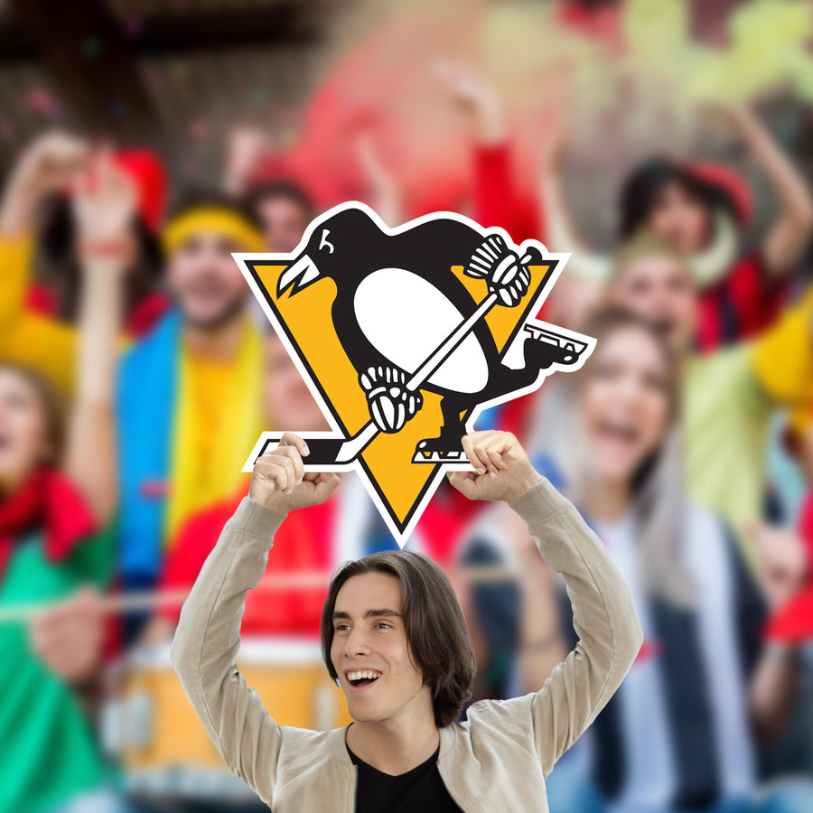 Logo - Big Head - Official NHL - Pittsburgh Penguins - Foam Core Cutout