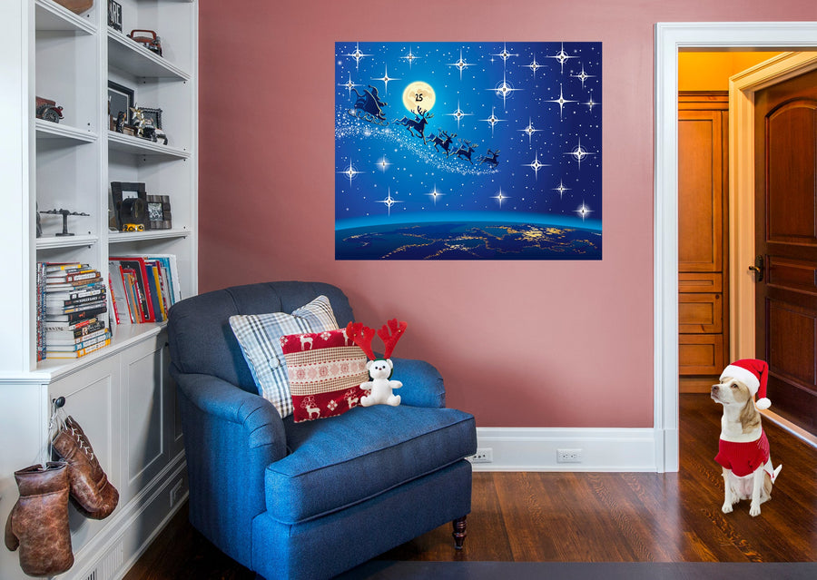 Christmas:  Reaching the Stars Calendar Dry Erase        -   Removable     Adhesive Decal