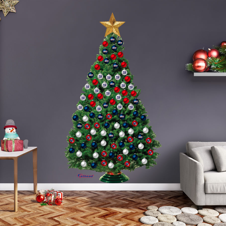 New York Giants - Decorate Your Own Christmas Tree - Official NFL - Reusable Vinyl Wall Decals