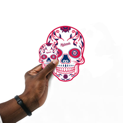 Sheet of 5 -Washington Nationals: Skull Minis - Officially Licensed MLB Removable Adhesive Decal