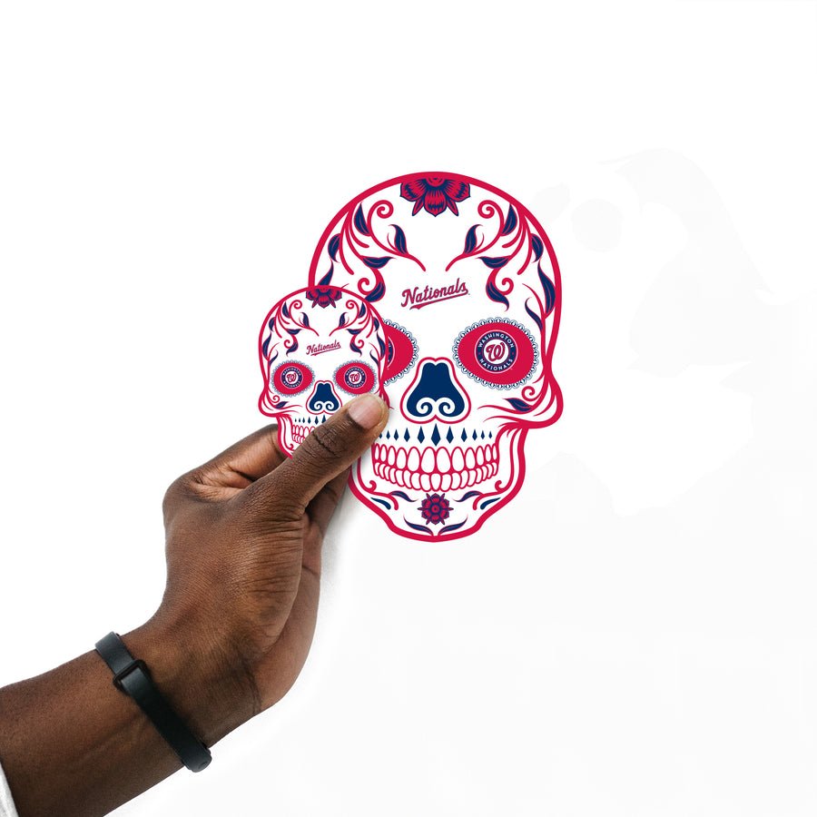 Washington Nationals - 5 Sugar Skull Logo Minis (Mixed Sizes) - Official MLB - Reusable Vinyl Decals