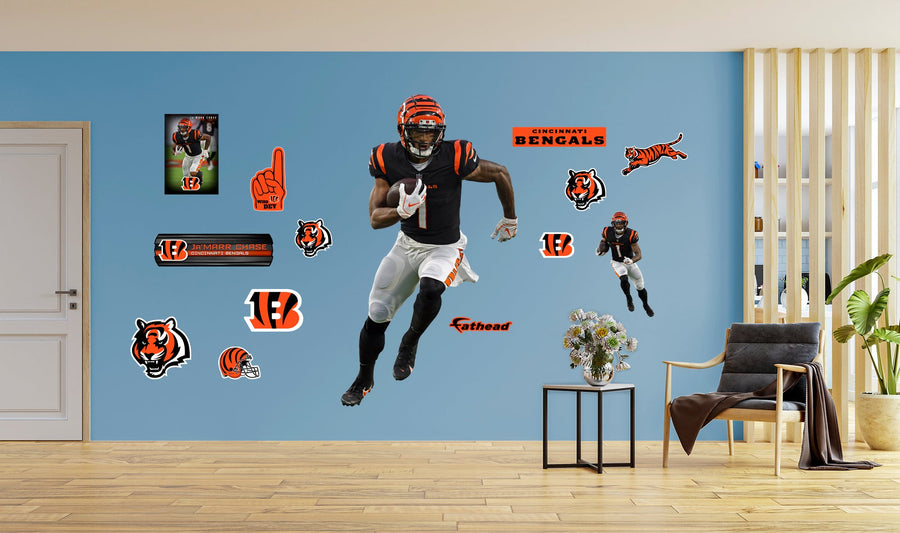 Ja'Marr Chase - RealBig Collection - Official NFL - Cincinnati Bengals - Reusable Vinyl Wall Decals #1