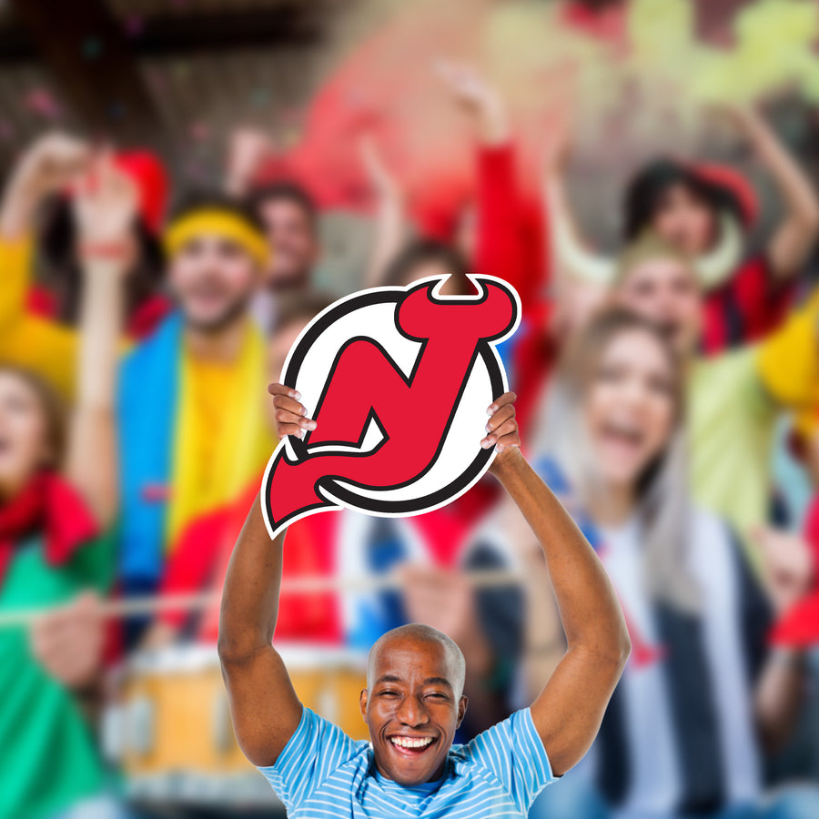 Logo - Big Head - Official NHL - New Jersey Devils - Foam Core Cutout