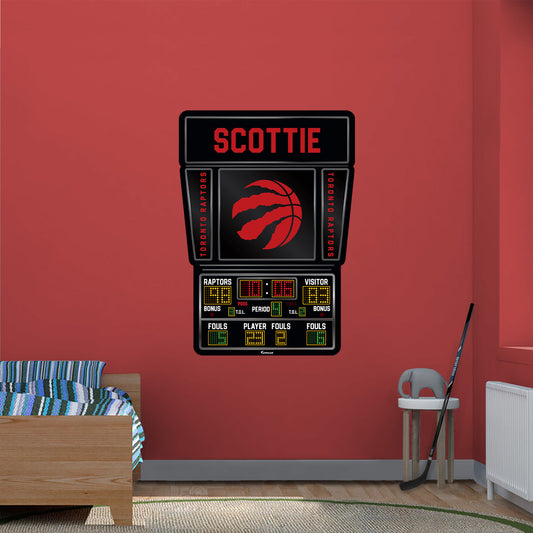 Toronto Raptors:  2023 Scoreboard Personalized Name        - Officially Licensed NBA Removable     Adhesive Decal