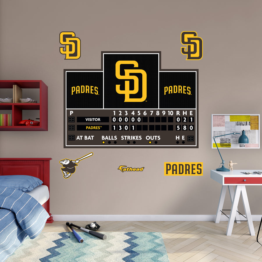 San Diego Padres - RealBig Scoreboard Collection - Official MLB - Reusable Vinyl Wall Decals