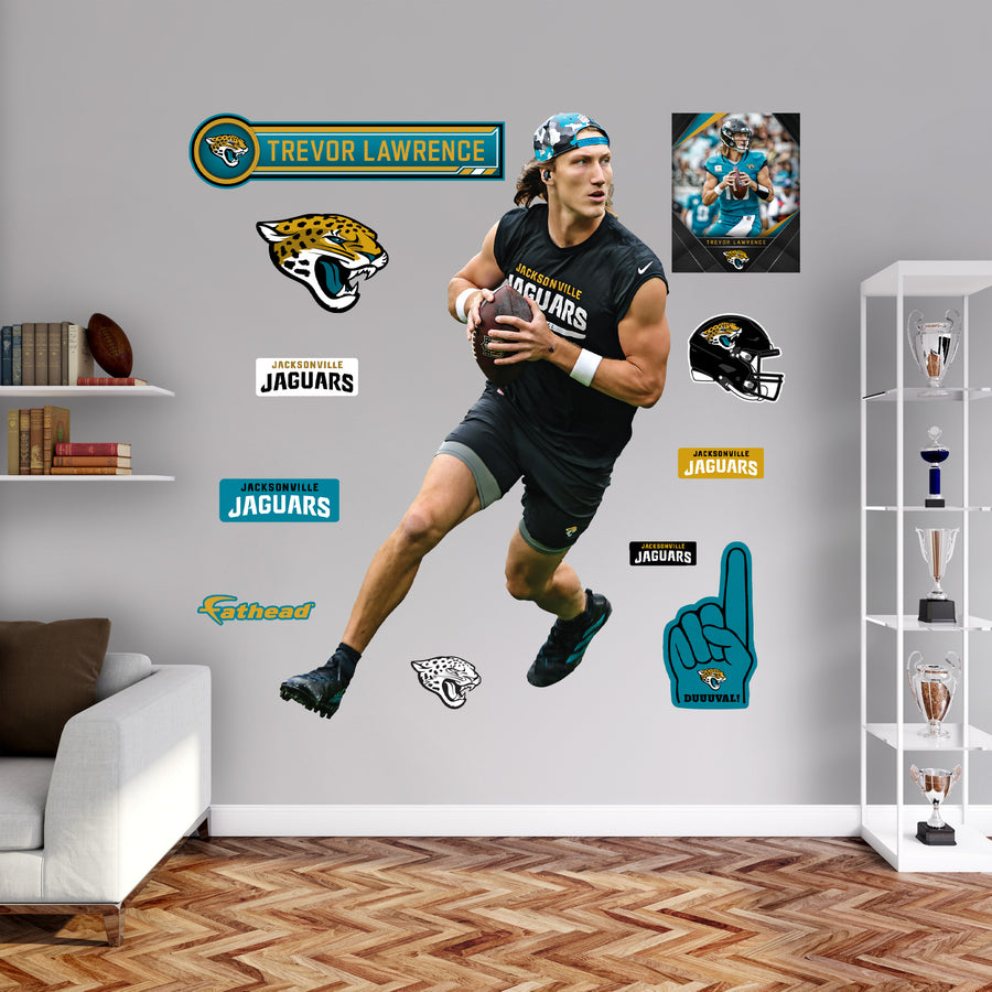 Trevor Lawrence - RealBig Warmups Collection - Official NFL - Jacksonville Jaguars - Reusable Vinyl Wall Decals