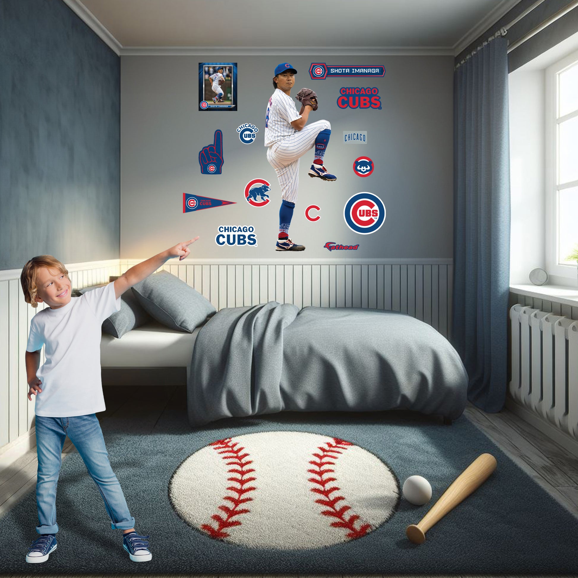 Life-Size Athlete +13 Decals  (30"W x 78"H) 