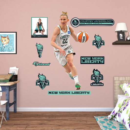 New York Liberty: Courtney Vandersloot 2023        - Officially Licensed WNBA Removable     Adhesive Decal