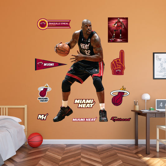 Miami Heat: Shaquille O'Neal Heat Legend        - Officially Licensed NBA Removable     Adhesive Decal