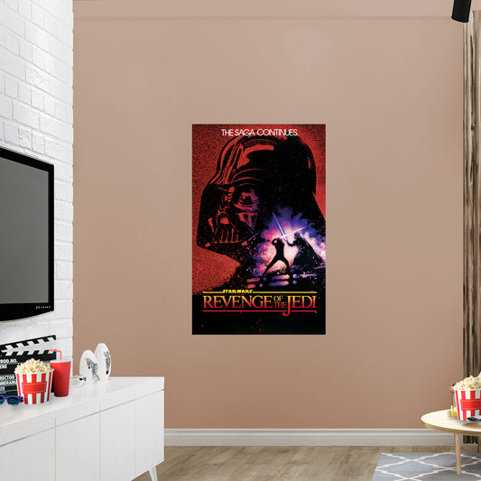 Return of the Jedi 40th:  Revenge of the Jedi Movie Poster        - Officially Licensed Star Wars Removable     Adhesive Decal