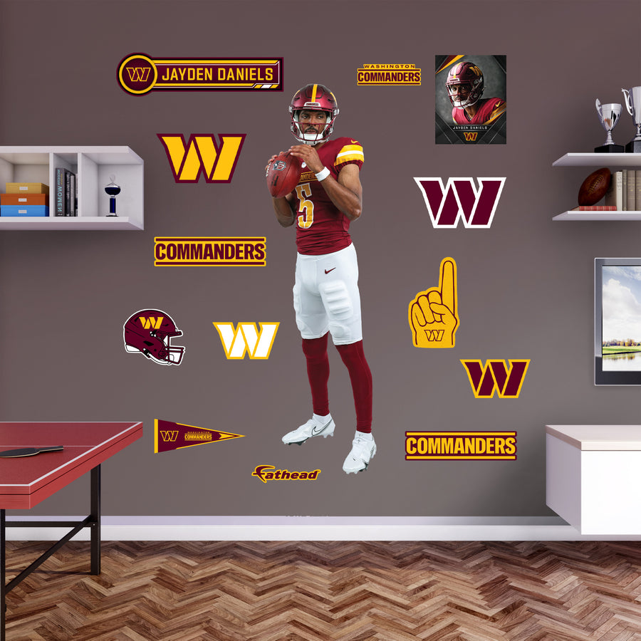 Jayden Daniels - RealBig Preseason Collection - Official NFL - Washington Commanders - Reusable Vinyl Wall Decals