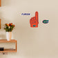 Florida Gators:    Foam Finger        - Officially Licensed NCAA Removable     Adhesive Decal
