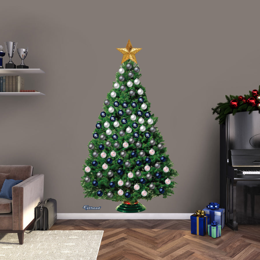 New York Yankees - Decorate Your Own Christmas Tree - Official MLB - Reusable Vinyl Wall Decals