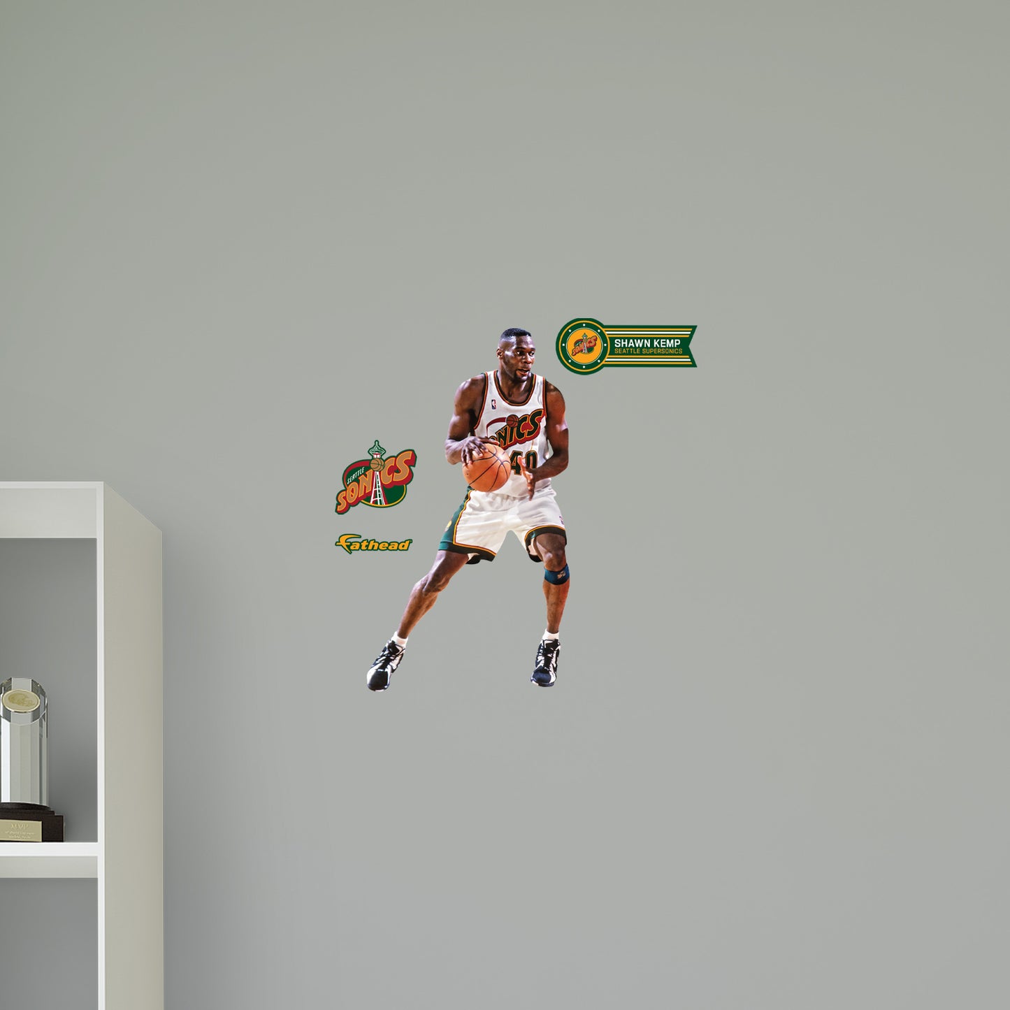 Seattle Supersonics: Shawn Kemp Legend        - Officially Licensed NBA Removable     Adhesive Decal