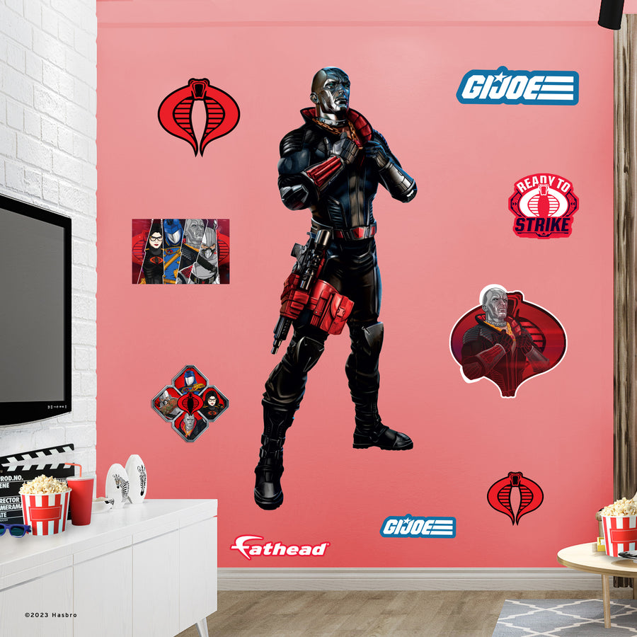 Destro - G.I. Joe - RealBig Collection - Official Hasbro - Reusable Vinyl Wall Decals