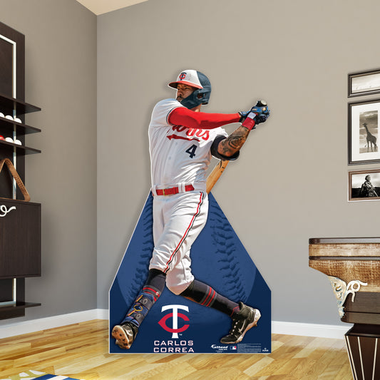 Minnesota Twins: Carlos Correa 2023 StandOut Life-Size   Foam Core Cutout  - Officially Licensed MLB    Stand Out