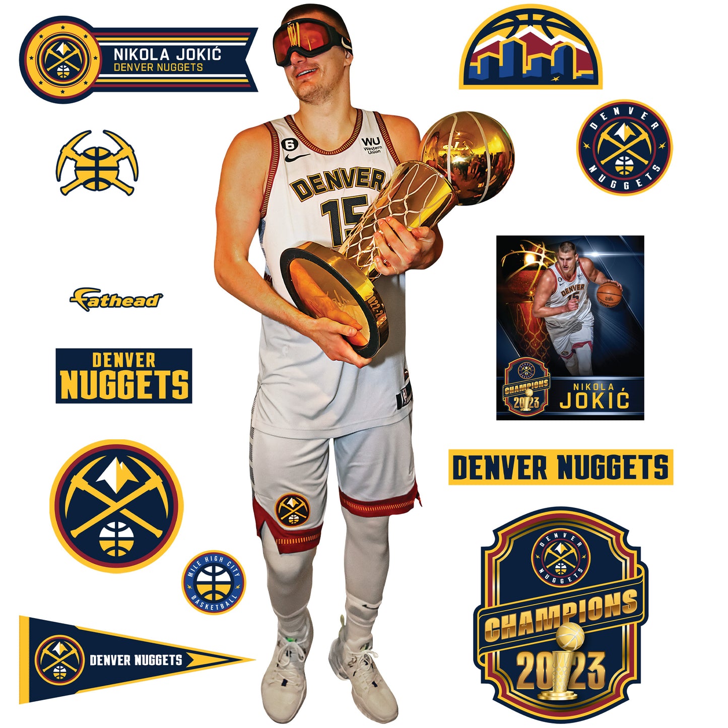 Denver Nuggets: Nikola Jokić 2023 Statement Jersey - Officially Licens –  Fathead