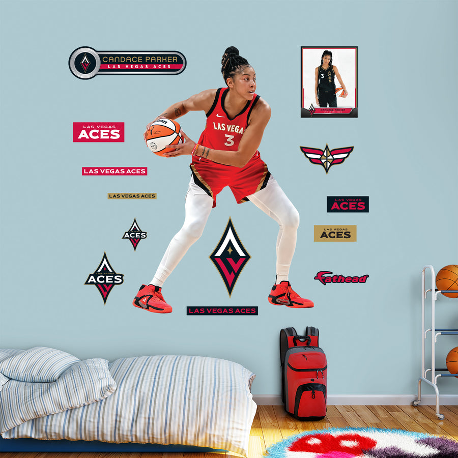 Candace Parker - RealBig Collection - Official WNBA - Las Vegas Aces - Reusable Vinyl Wall Decals
