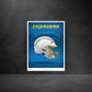 Los Angeles Chargers - Helmet Series - Peel & Stick Poster - Official NFL - Reusable Vinyl Wall Decal