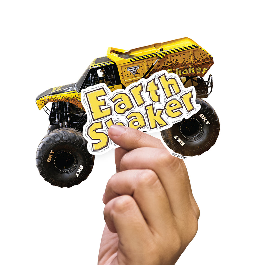 EarthShaker - 5 Character Minis (Mixed Sizes) - Official Monster Jam - Reusable Vinyl Decals