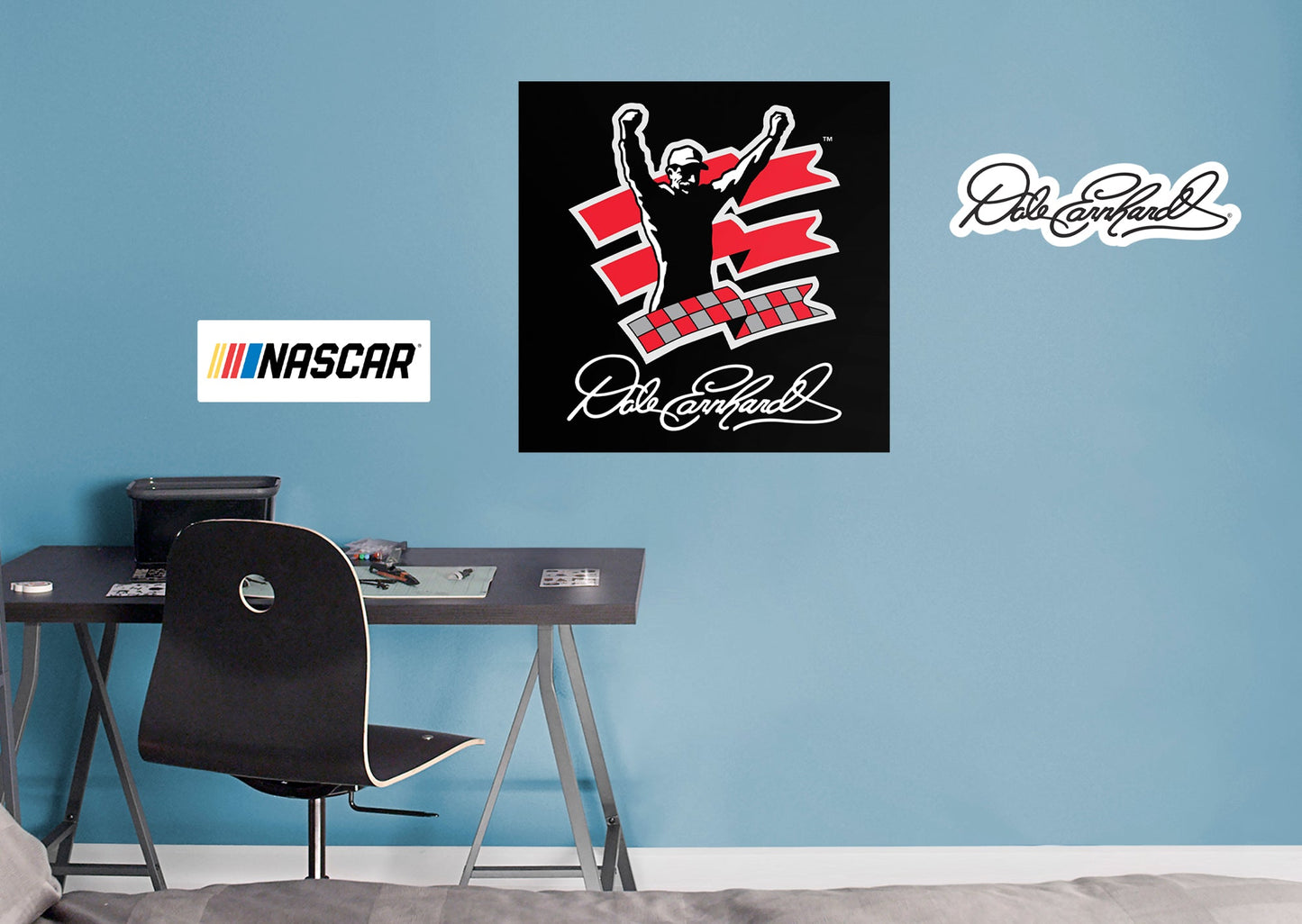 Dale Earnhardt - RealBig Flag Logo Collection - Official NASCAR - Reusable Vinyl Wall Decals