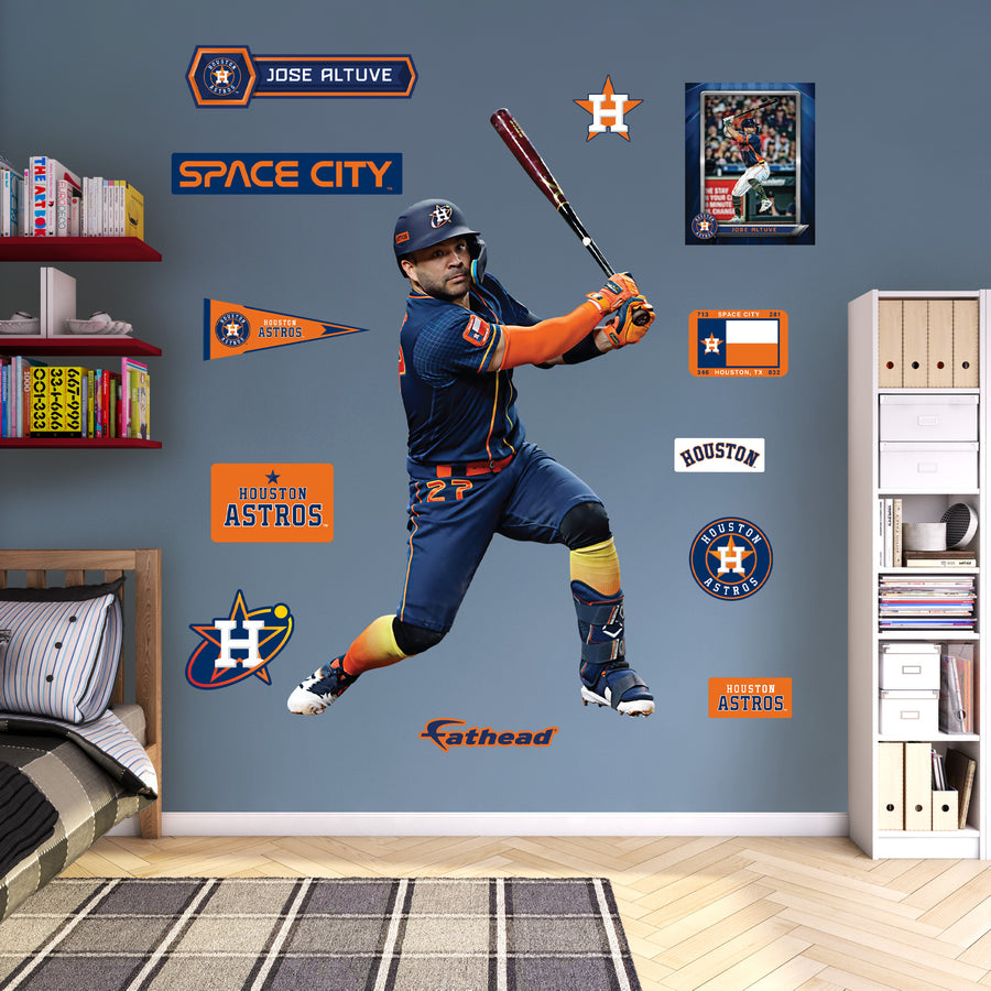 José Altuve - RealBig City Connect Collection - Official MLB - Houston Astros - Reusable Vinyl Wall Decals
