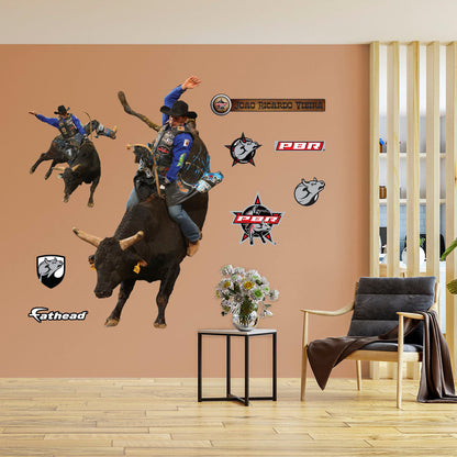 PBR: Joao Ricardo Vieira- Midnight City RealBig        - Officially Licensed Pro Bull Riding Removable     Adhesive Decal