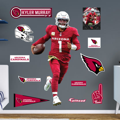 Arizona Cardinals: Kyler Murray         - Officially Licensed NFL Removable     Adhesive Decal