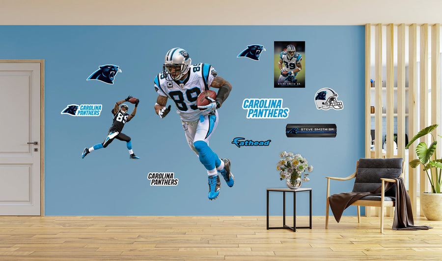 Steve Smith Sr. - RealBig Legend Collection - Official NFL - Carolina Panthers - Reusable Vinyl Wall Decals