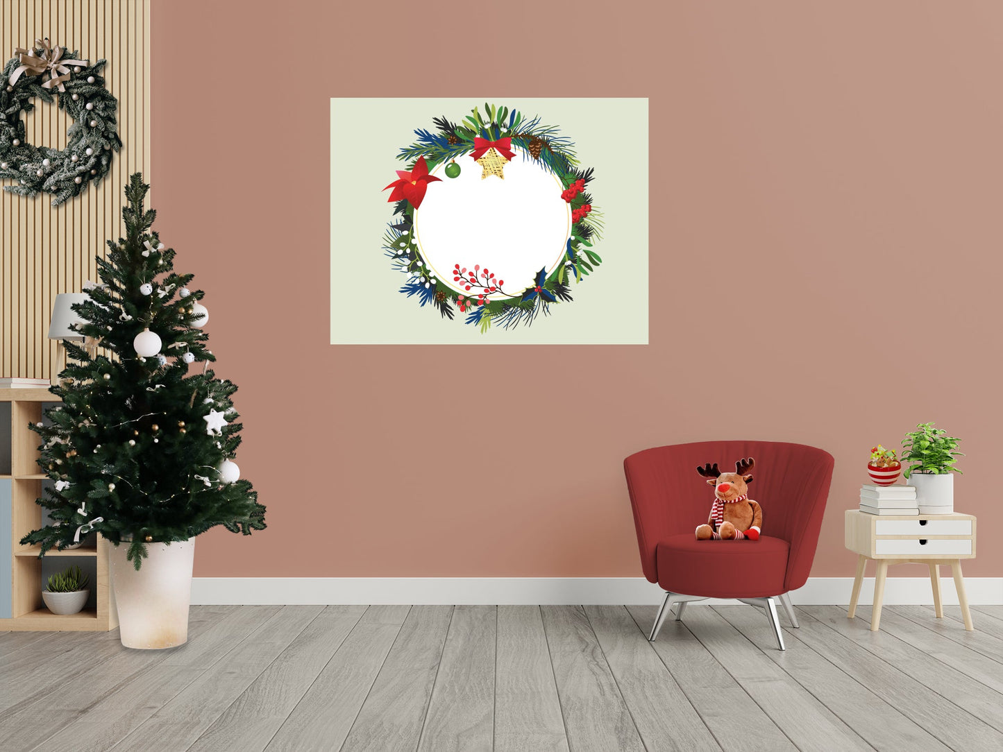 Seasons Decor: Winter Christmas Dry Erase        -   Removable     Adhesive Decal