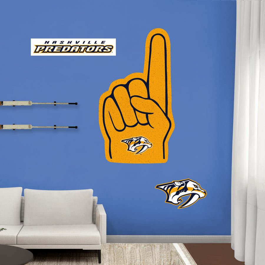 Nashville Predators - RealBig Foam Finger Collection - Official NHL - Reusable Vinyl Wall Decals