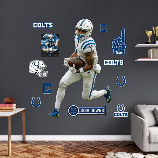 Indianapolis Colts: Josh Downs         - Officially Licensed NFL Removable     Adhesive Decal
