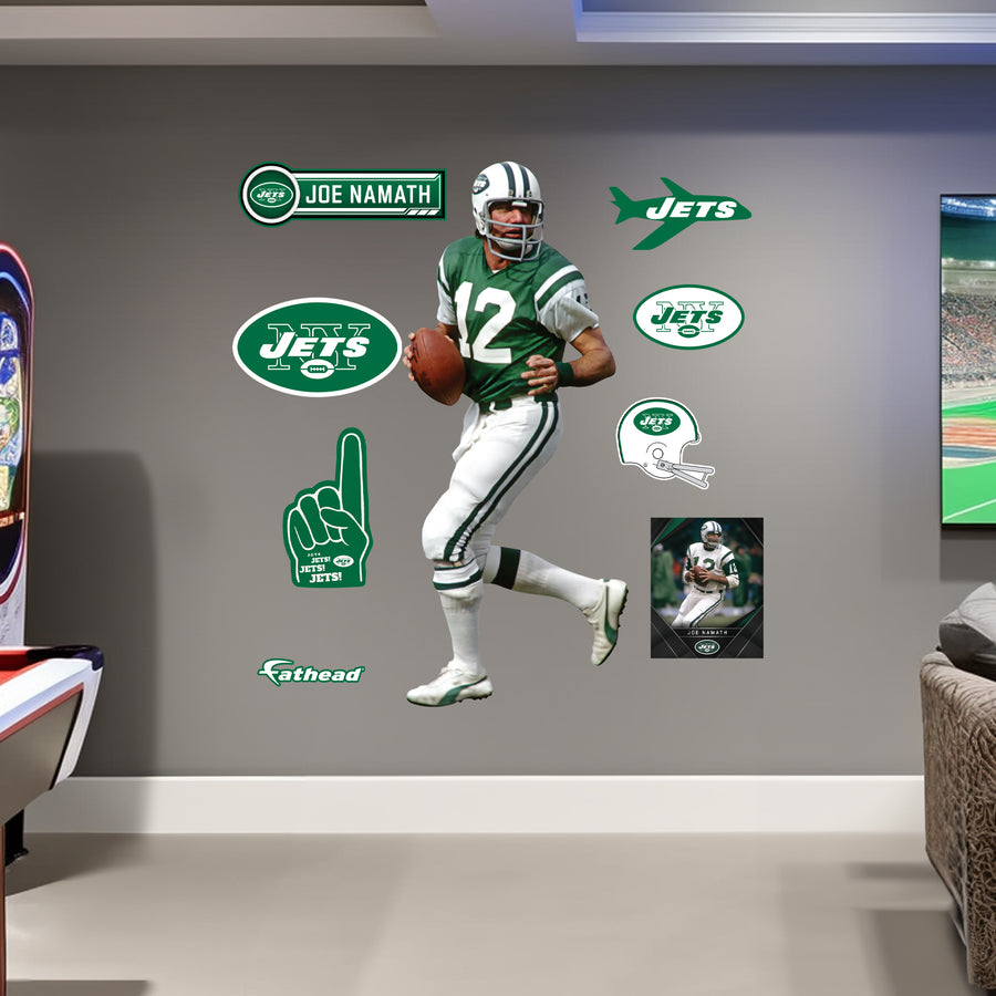 Joe Namath - RealBig Legend Collection - Official NFL - New York Jets - Reusable Vinyl Wall Decals