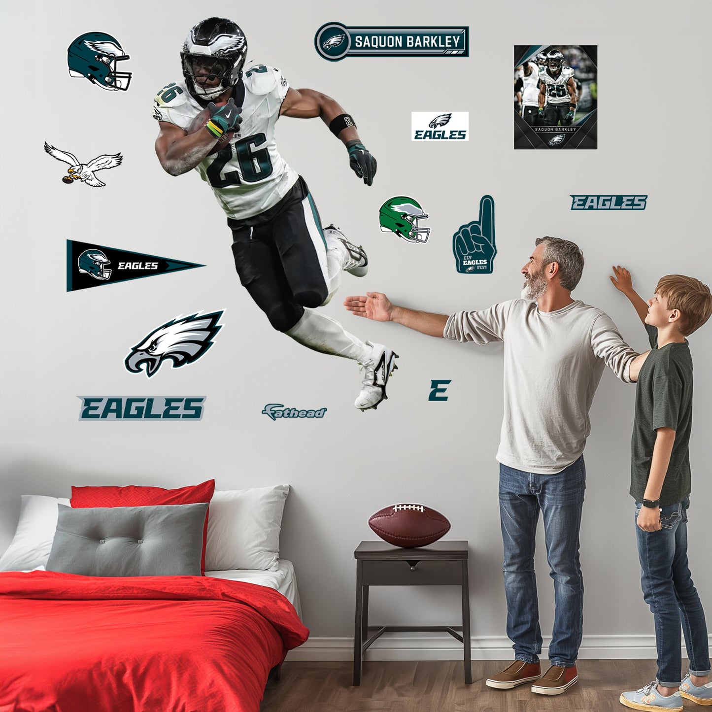 Life-Size Athlete +13 Decals  (48.5"W x 78"H) 