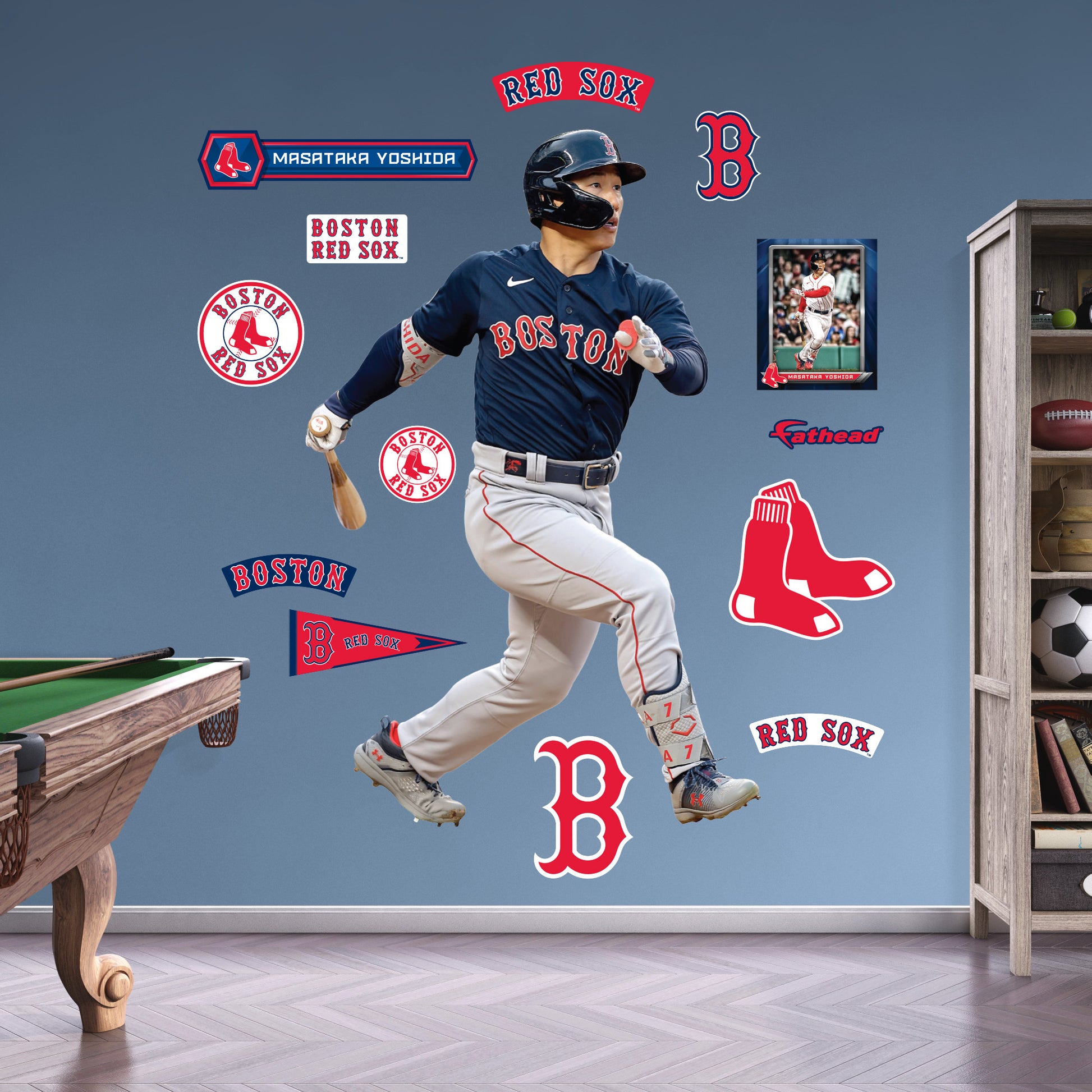 Boston Red Sox: Masataka Yoshida 2023 Blue Jersey - Officially Licensed MLB  Removable Adhesive Decal