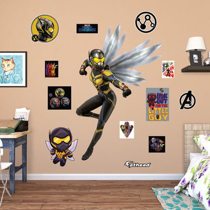 Ant-Man and the Wasp Quantumania: The Wasp RealBig        - Officially Licensed Marvel Removable     Adhesive Decal