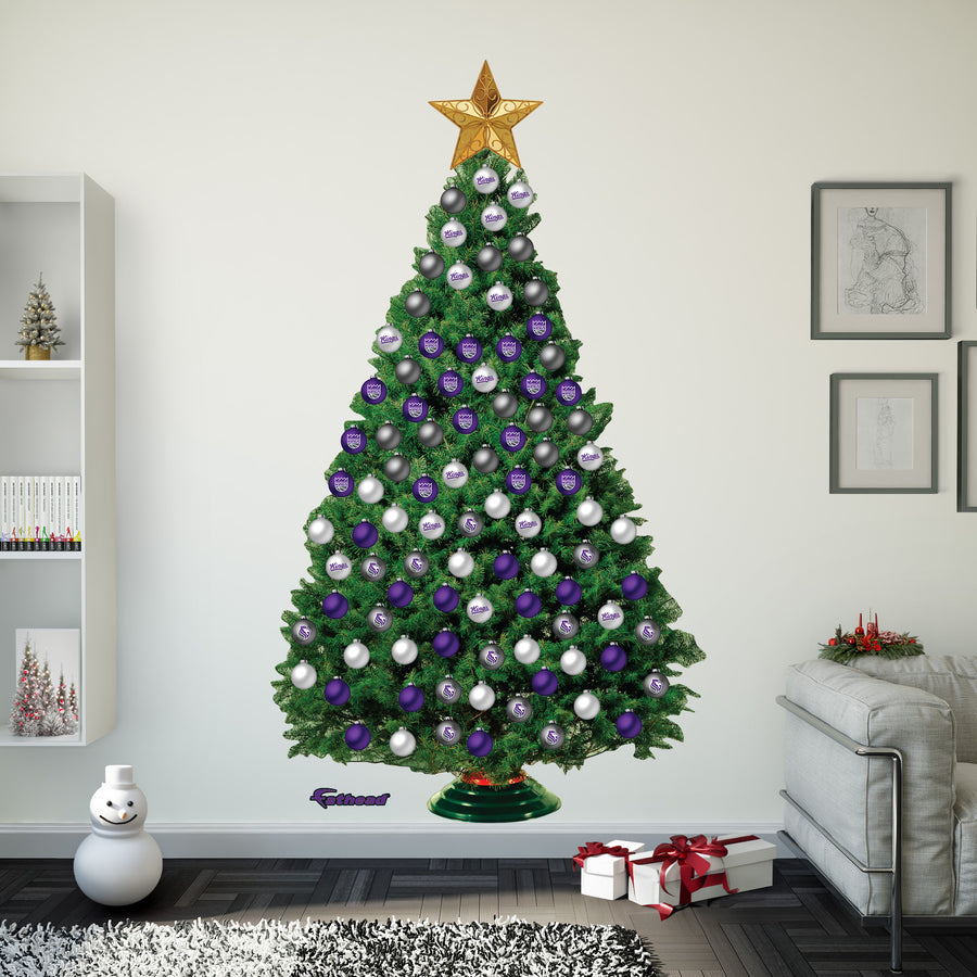Sacramento Kings - Decorate Your Own Christmas Tree - Official NBA - Reusable Vinyl Wall Decals