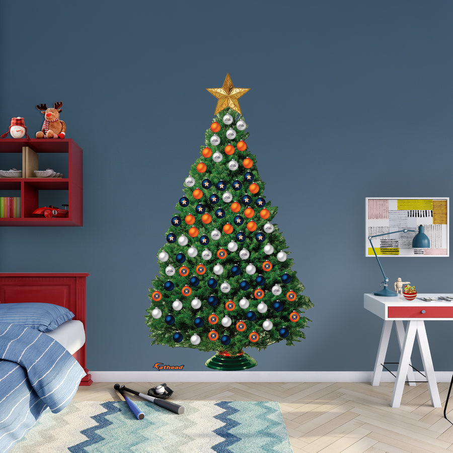 Houston Astros - Decorate Your Own Christmas Tree - Official MLB - Reusable Vinyl Wall Decals