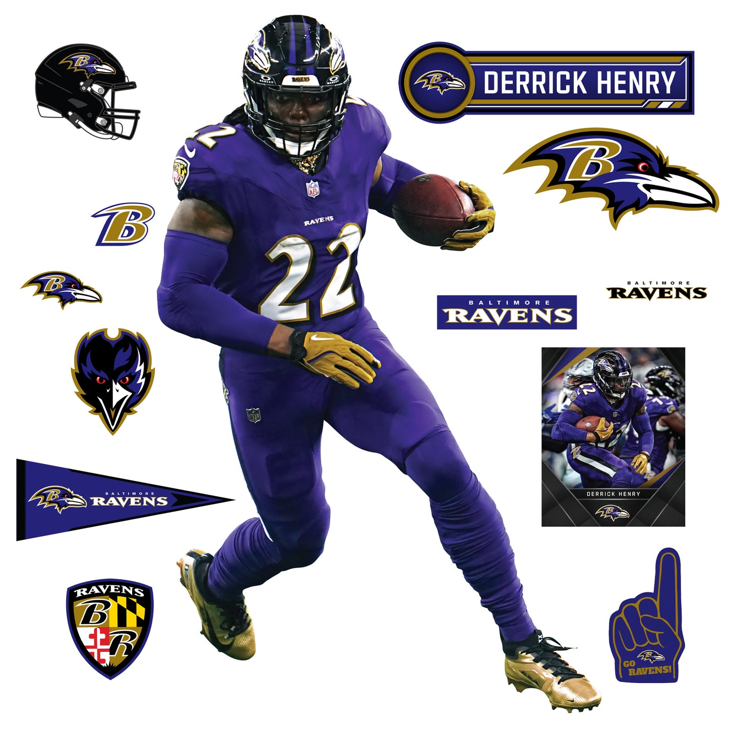 Life-Size Athlete +13 Decals  (48"W x 78"H) 