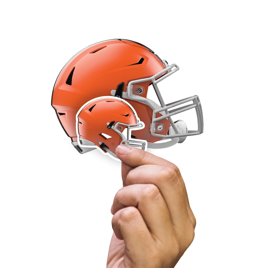 Cleveland Browns - 5 Helmet Minis (Mixed Sizes) - Official NFL - Reusable Vinyl Decals