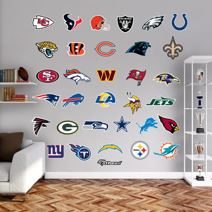 Logo Collection        - Officially Licensed NFL Removable     Adhesive Decal