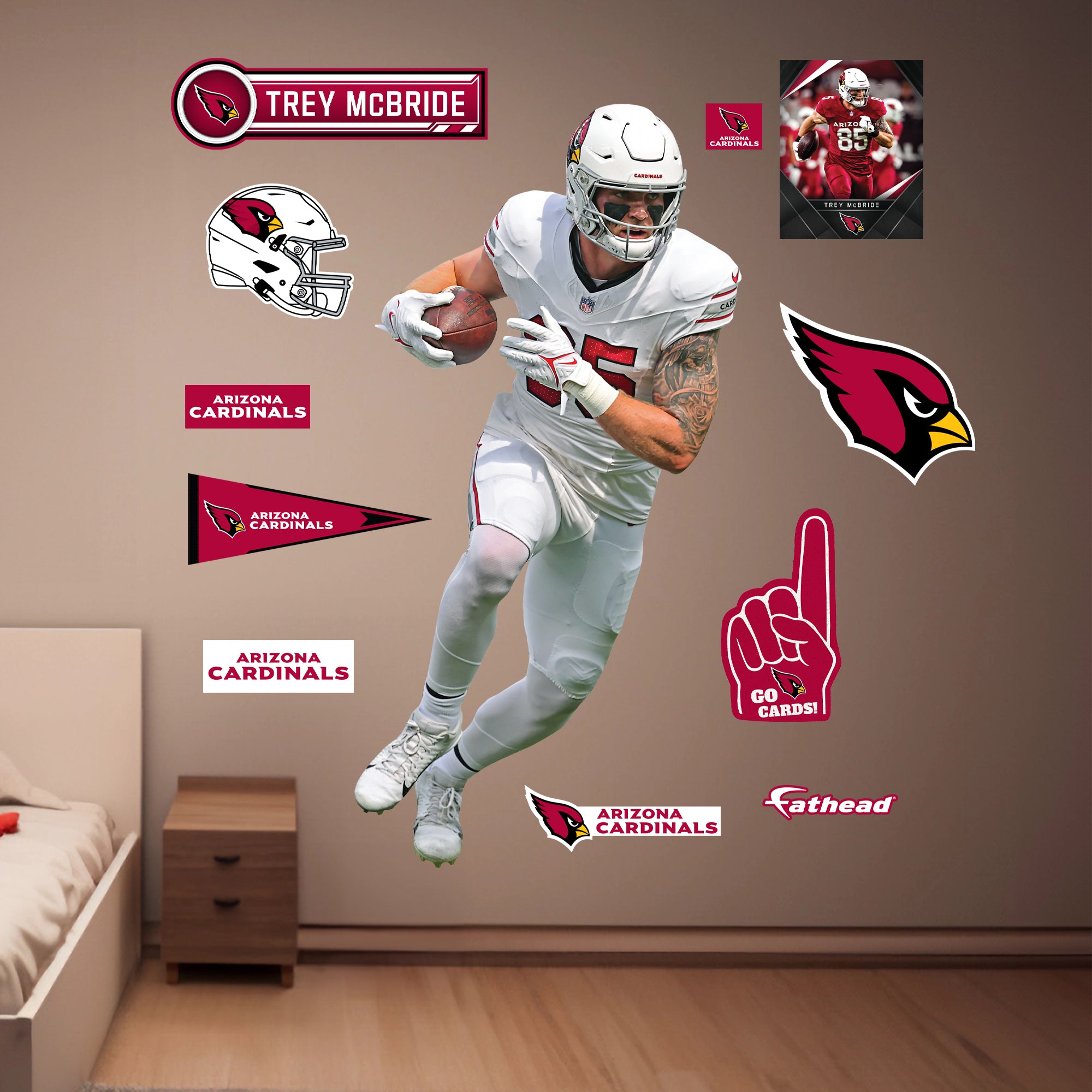 Arizona Cardinals: Trey McBride - Officially Licensed NFL Removable Ad ...