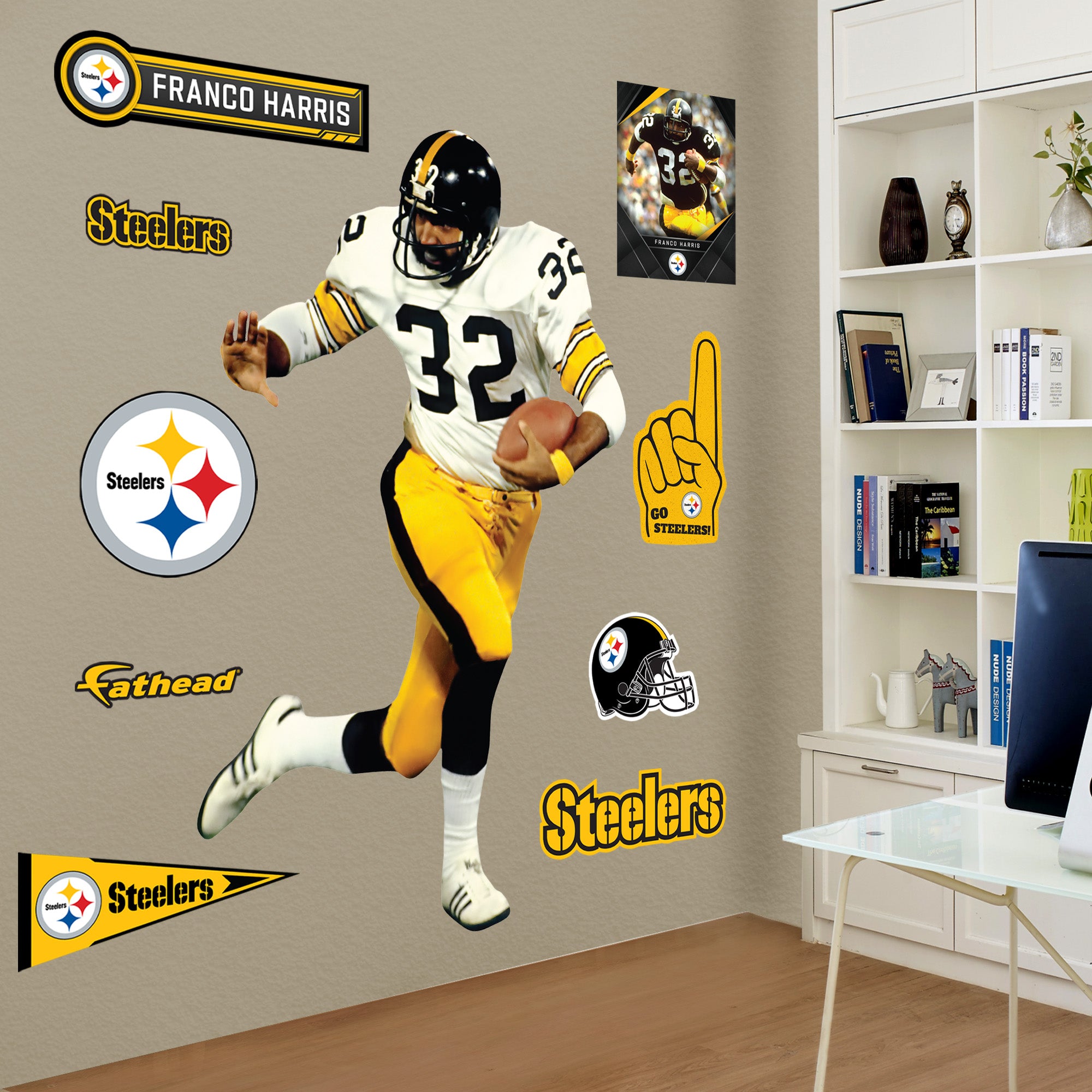 Hines Ward Pittsburgh Steelers full size fathead high quality wall decal